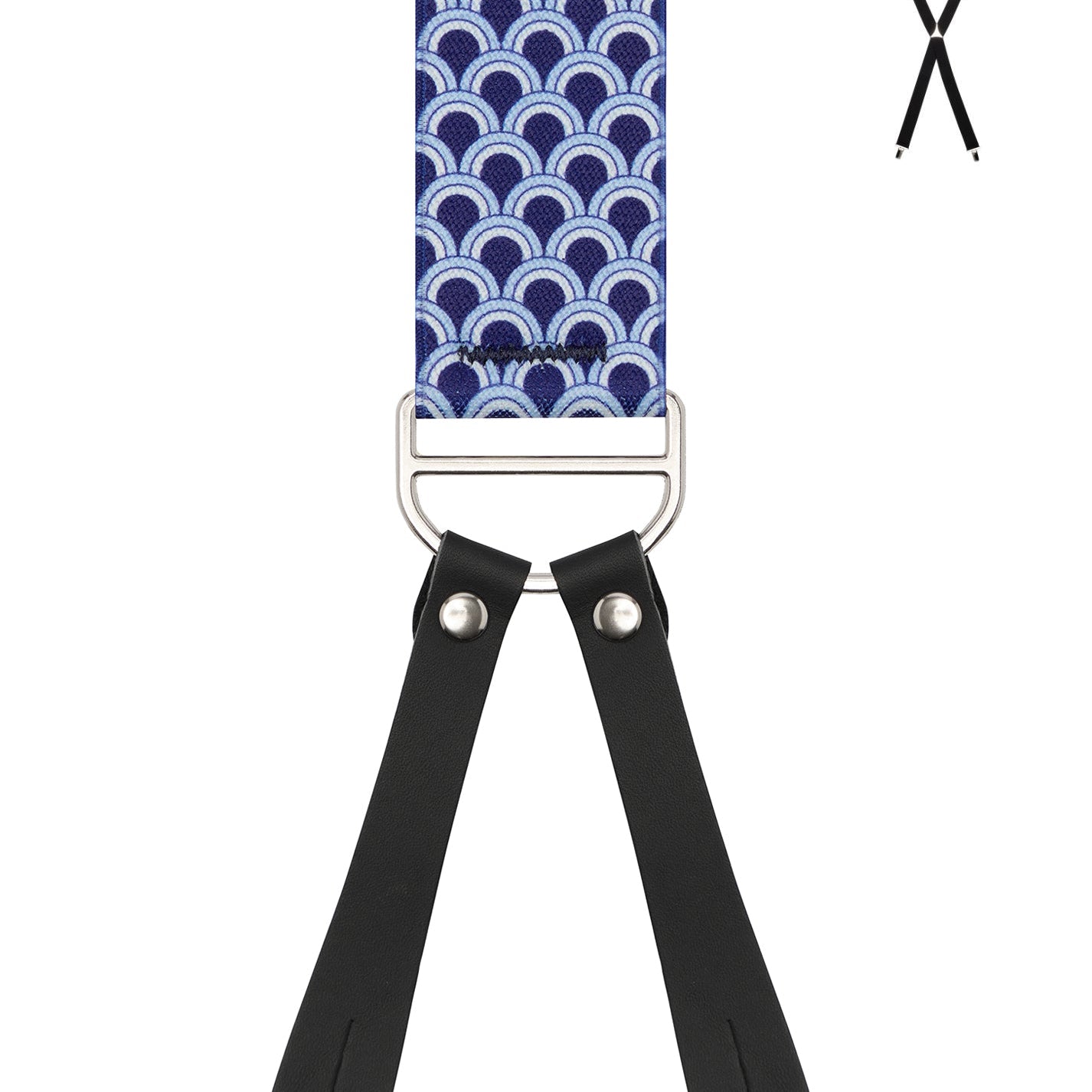 Pattern Braces Leather Button Ends