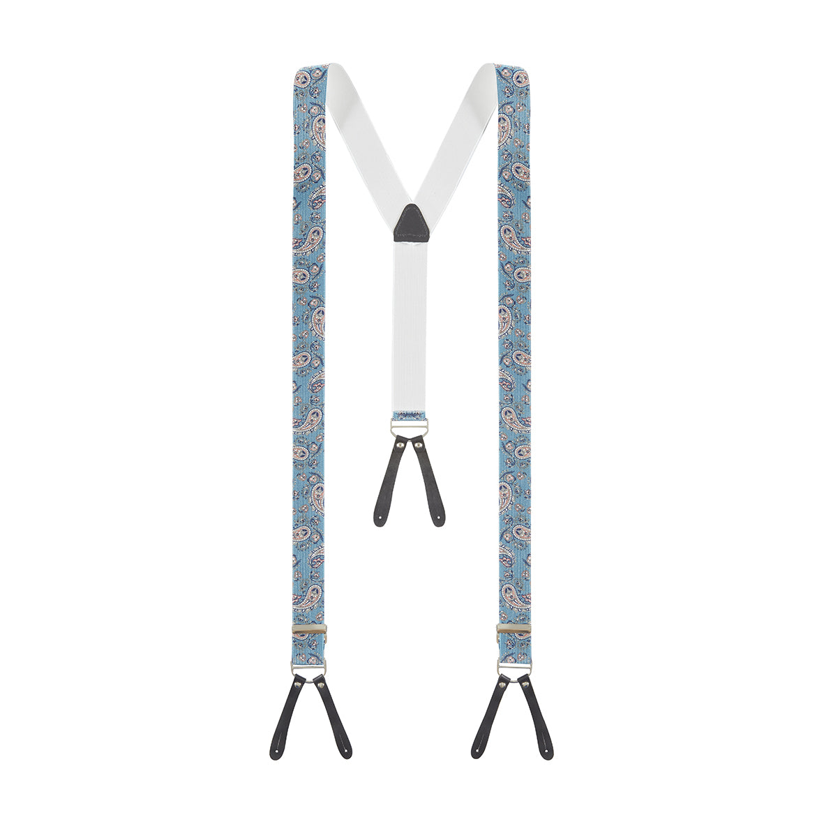 Y Back Leather Ends Print Braces