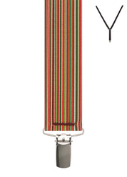FESTIVE STRIPE. Suspenders. Nickel Clips.