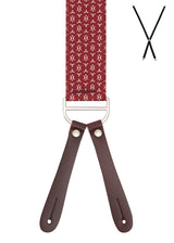 BRACES. Silhouette Print. 35mm width. Leather Ends.