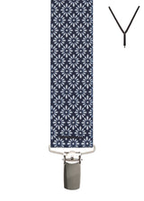 BRACES. Floral Burst Print. 35mm width. Nickel Clips.
