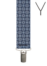 BRACES. Floral Lattice Print. 35mm width. Nickel Clips.