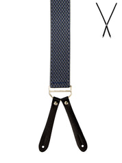 BRACES. Jacquard Print. 35mm width. Leather Ends.