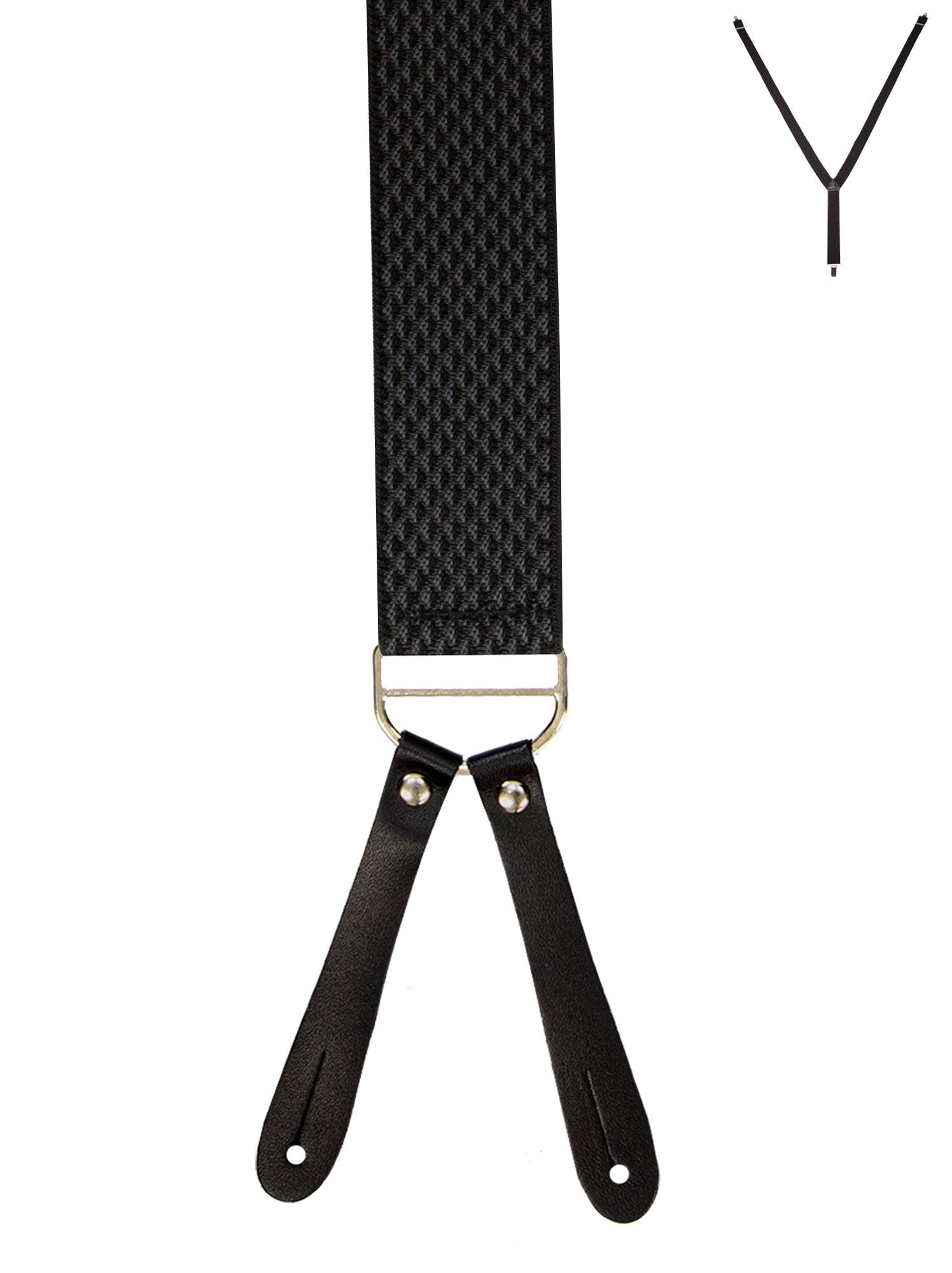 BRACES. Jacquard Print. 35mm width. Leather Ends.