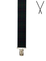 BRACES. Plaid Print. 35mm width. Nickel Clips.