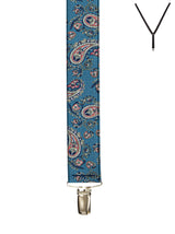 BRACES. Paisley Print. 35mm width. Nickel Clips.
