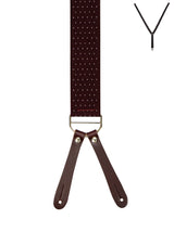 BRACES. Spot Print. 35mm width. Leather Ends.