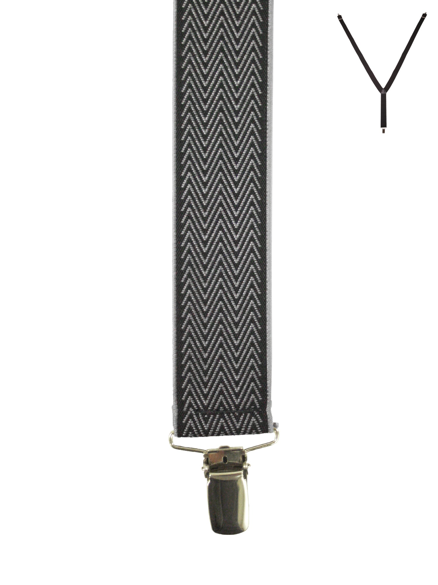 CHEVRON. Suspenders. Nickel Clips.