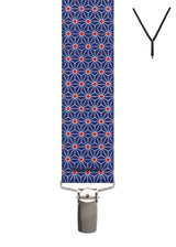 BRACES. Triangular Print. 35mm width. Nickel Clips.