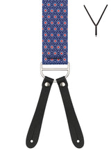 BRACES. Triangular Print. 35mm width. Leather Ends.