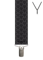 GEO CURVE DOT. Suspenders. Nickel Clips.