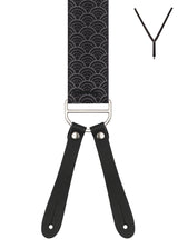 GEO CURVE DOT. Suspenders. Leather Ends.