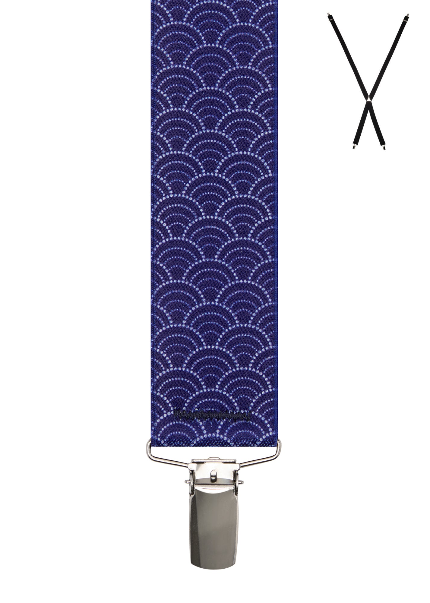 GEO CURVE DOT. Suspenders. Nickel Clips.