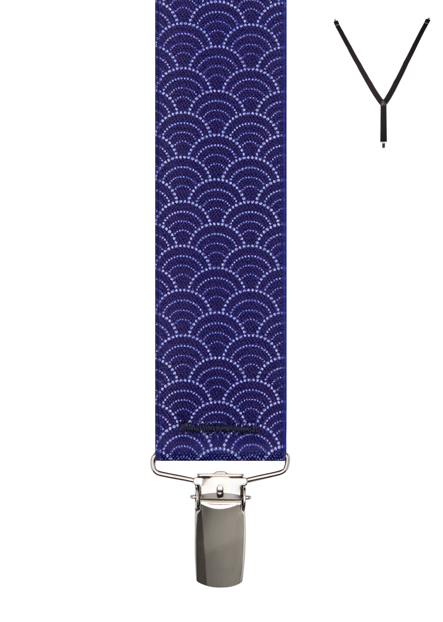 GEO CURVE DOT. Suspenders. Nickel Clips.