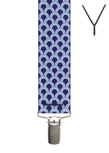 BRACES. Semi Circle Print. 35mm width. Nickel Clips.