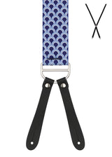 BRACES. Semi Circle Print. 35mm width. Leather Ends.