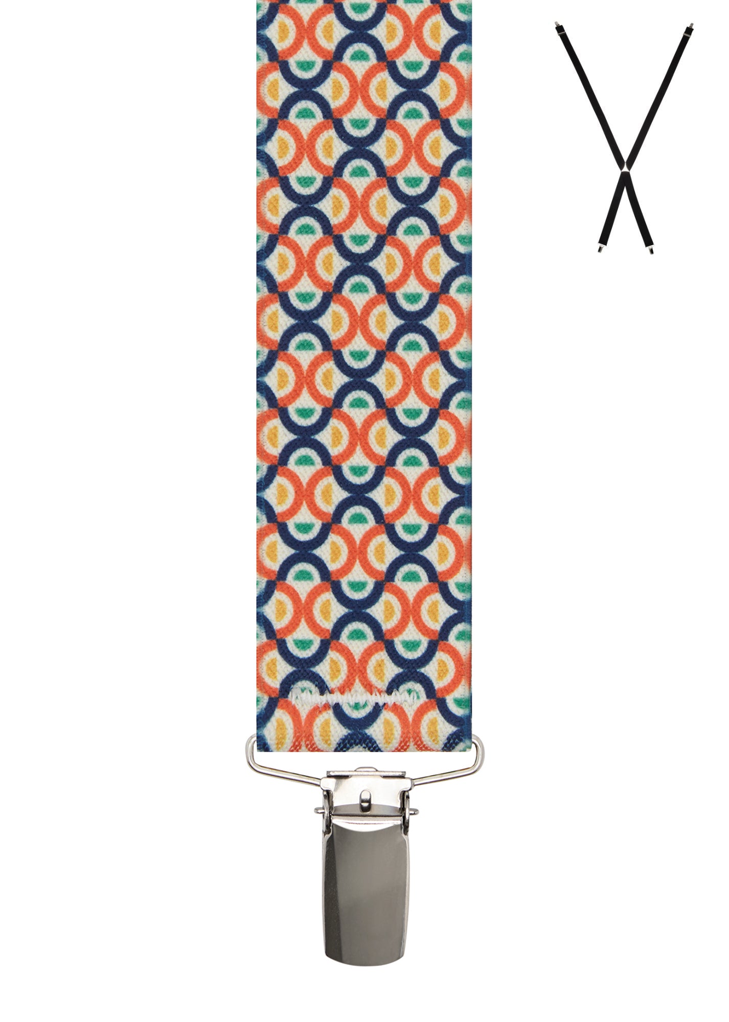 DOUBLE ARCH. Suspenders. Nickel Clips.
