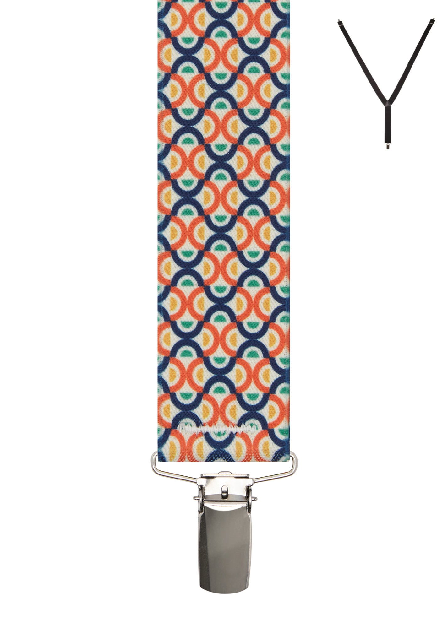 DOUBLE ARCH. Suspenders. Nickel Clips.