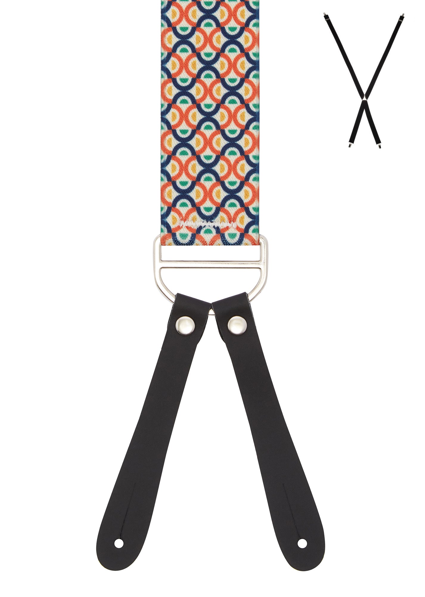 DOUBLE ARCH. Suspenders. Leather Ends.