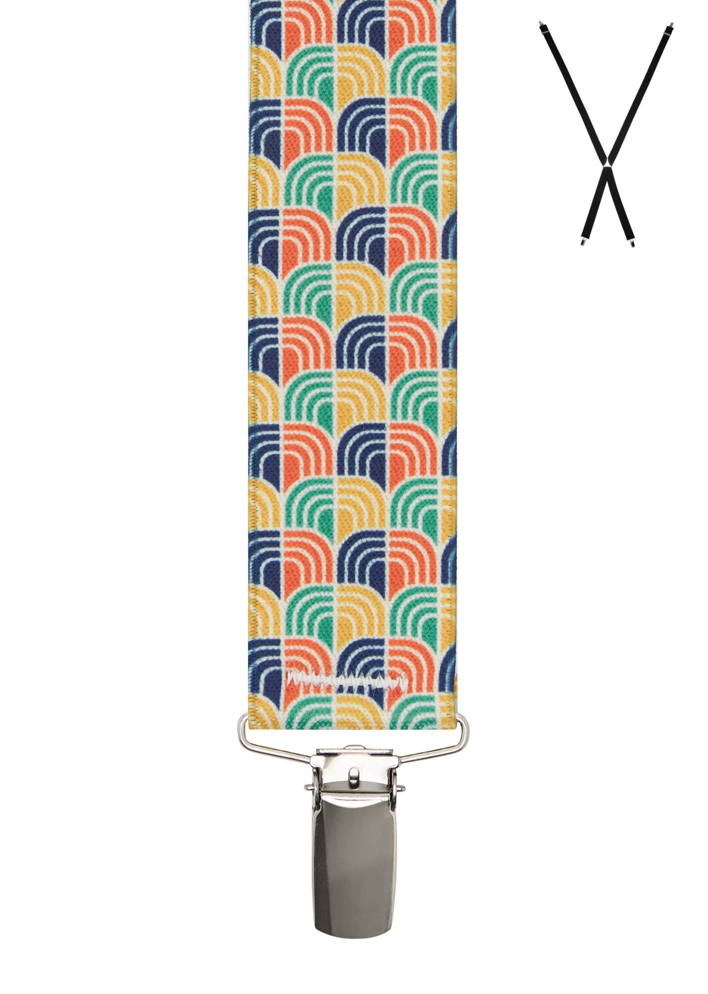 DECO. Suspenders. Nickel Clips.