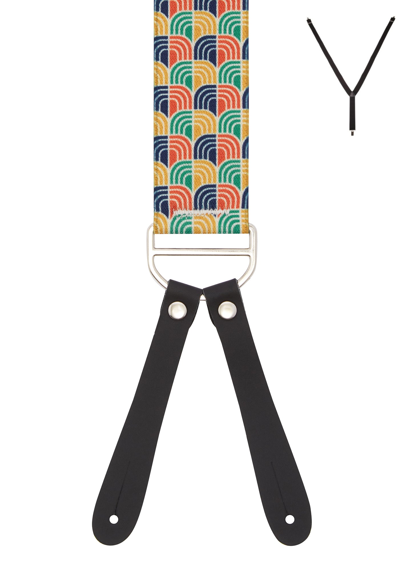 DECO. Suspenders. Leather Ends.