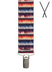 MULTI DIAMOND. Suspenders. Nickel Clips.