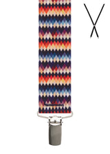 MULTI DIAMOND. Suspenders. Nickel Clips.