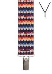 MULTI DIAMOND. Suspenders. Nickel Clips.