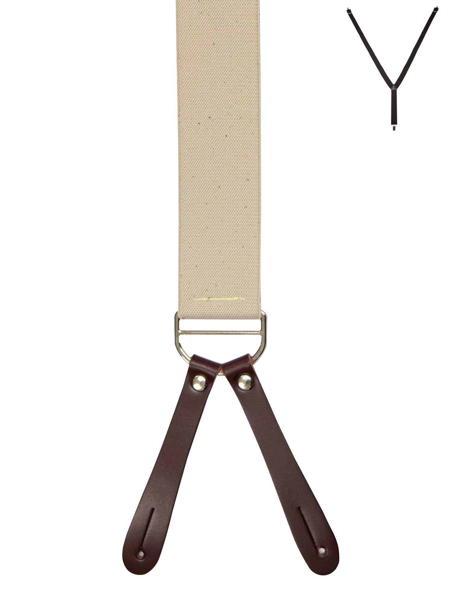 BRACES. Plain. 35mm width. Leather Ends.