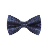 MONOTONE PAISLEY. Bow Tie & Pocket Square Set.