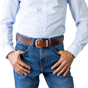 BRONCO. Full Grain Natural Leather Belt. 38mm width.
