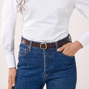 BRONTE. Full Grain Vintage Leather Belt.