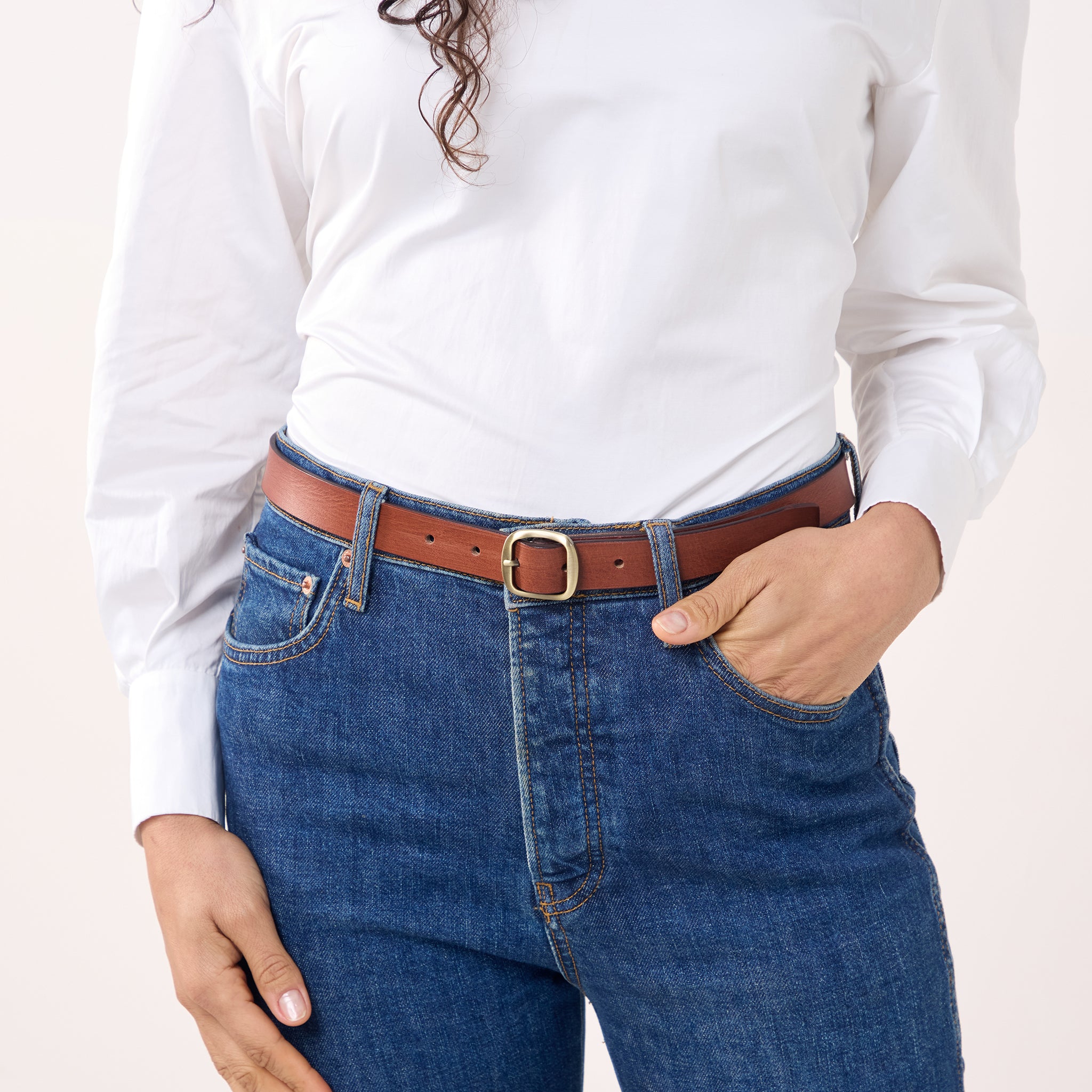 BRONTE. Full Grain Vintage Leather Belt.