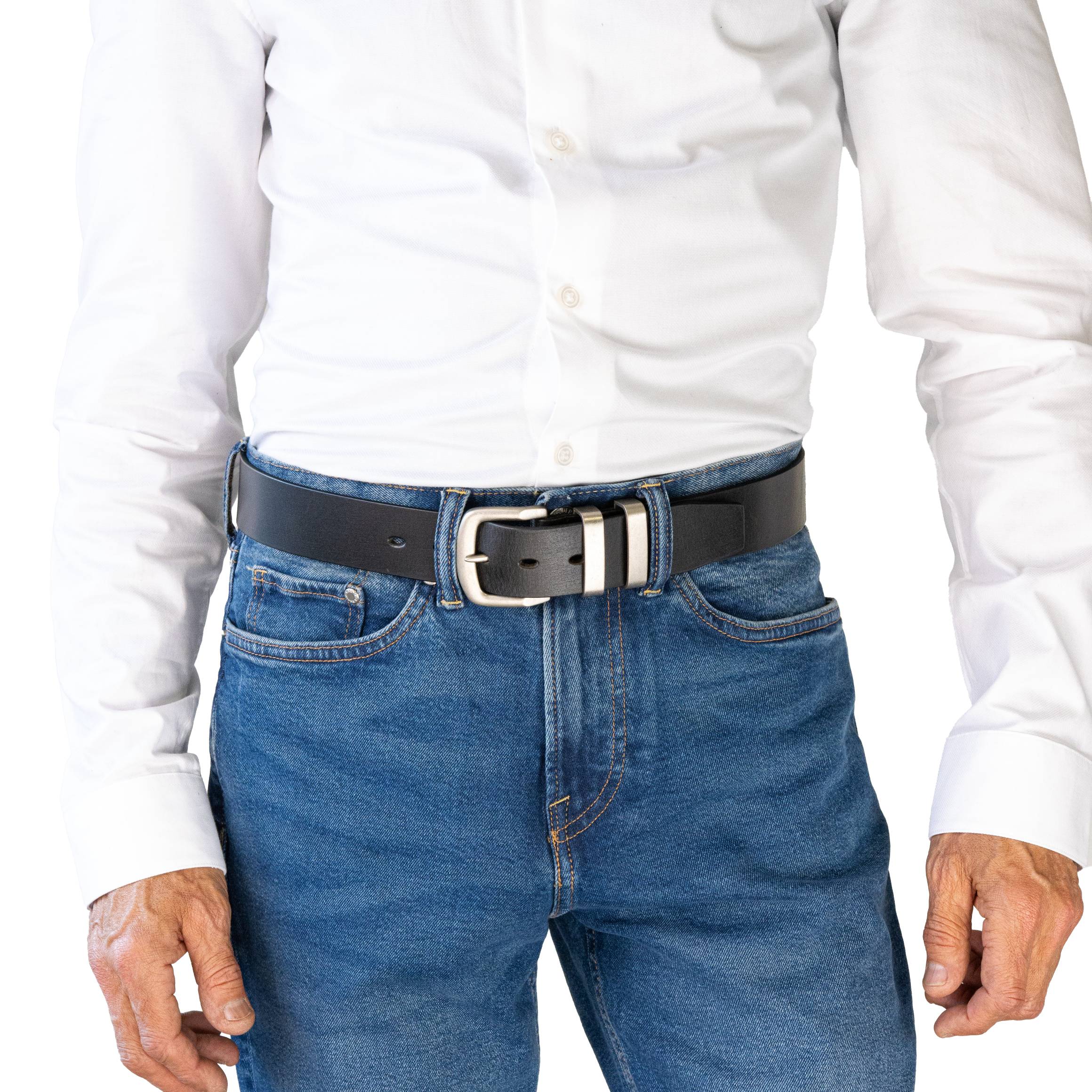BRUMBY. Full Grain Natural Leather Belt. 38mm width.
