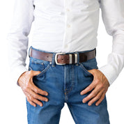 BRUMBY. Full Grain Natural Leather Belt. 38mm width.