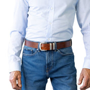 BRUMBY. Full Grain Natural Leather Belt. 38mm width.