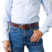 BYRON. Full Grain Natural Leather Belt.