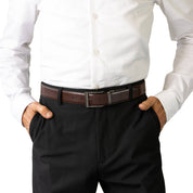 CAPITAL. Reversible Leather Belt. 35mm width.
