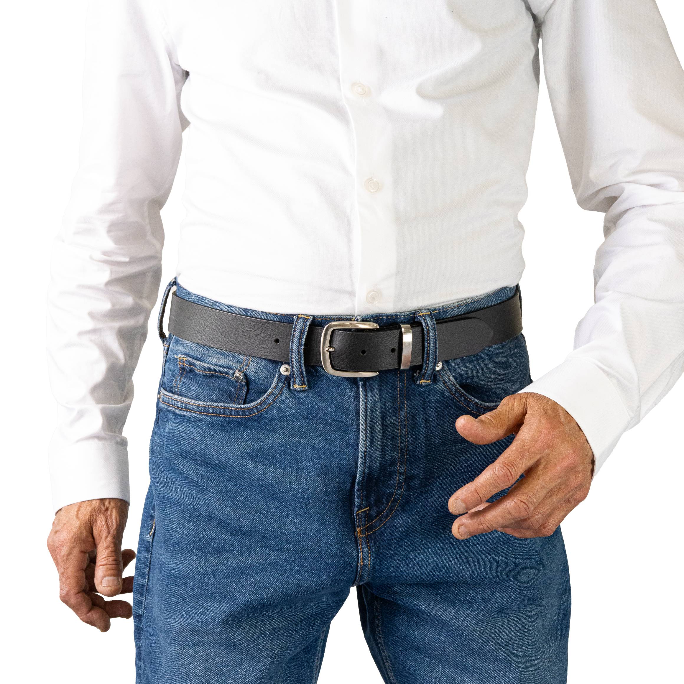 CARLO. Full Grain Milled Leather Belt. 35mm width.