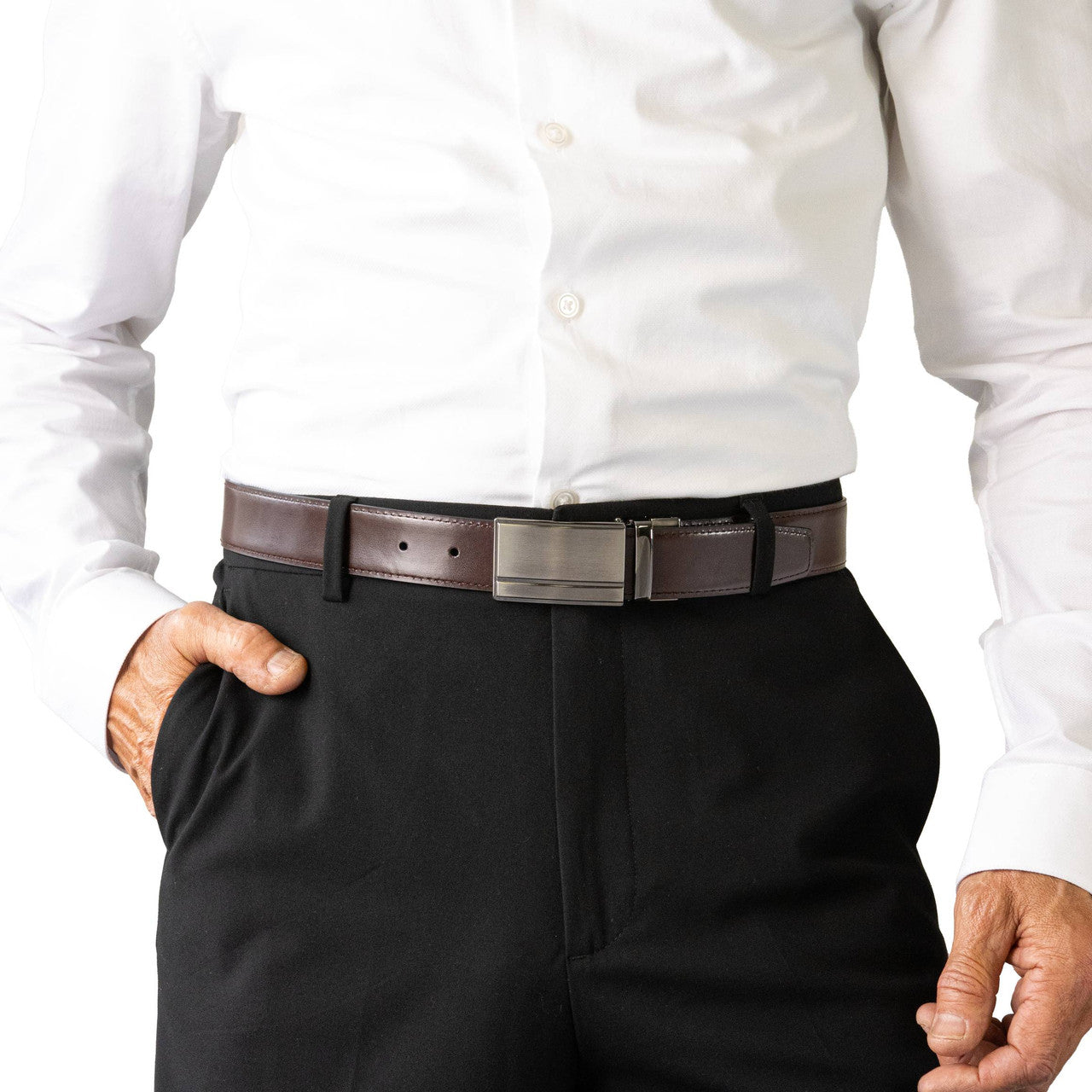 CEDAR. Reversible. Split Cowhide Leather Belt.