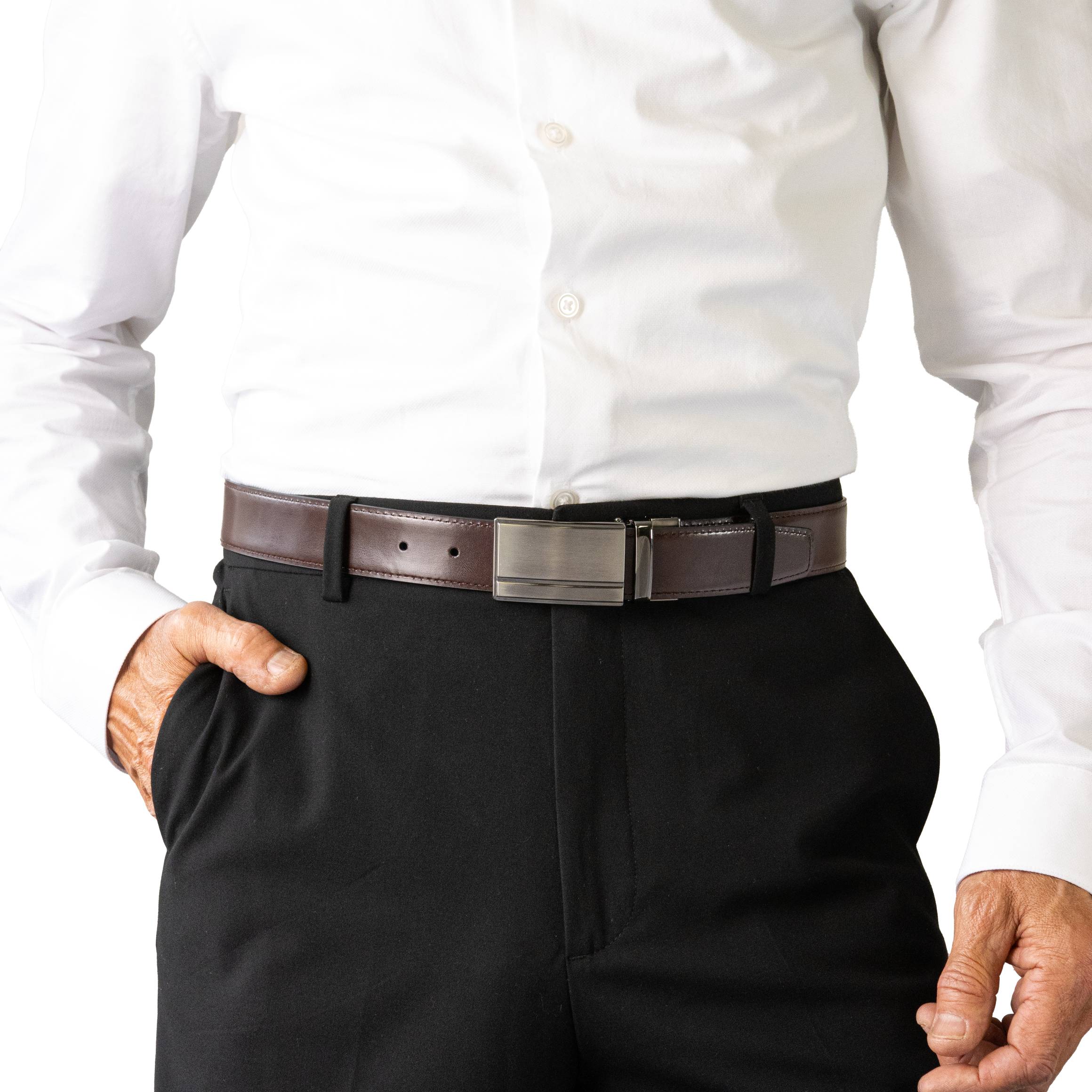 CEDAR. Reversible. Split Cowhide Leather Belt.