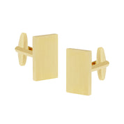 CUFFLINKS. Gold Brushed. Rectangular. Supplied in case.