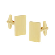 CUFFLINKS. Gold Brushed. Rectangular. Supplied in case.