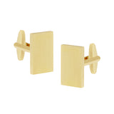 CUFFLINKS. Gold Brushed. Rectangular. Supplied in case.