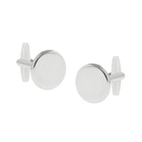 CUFFLINKS. Nickel Brushed. Round. Supplied in case.