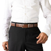 GIO. Reversible Leather Belt. 35mm width.