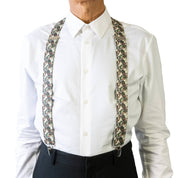 BRACES. Tropical Print. 35mm width. Nickel Clips.