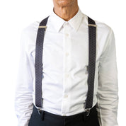 GEO CURVE DOT. Suspenders. Nickel Clips.