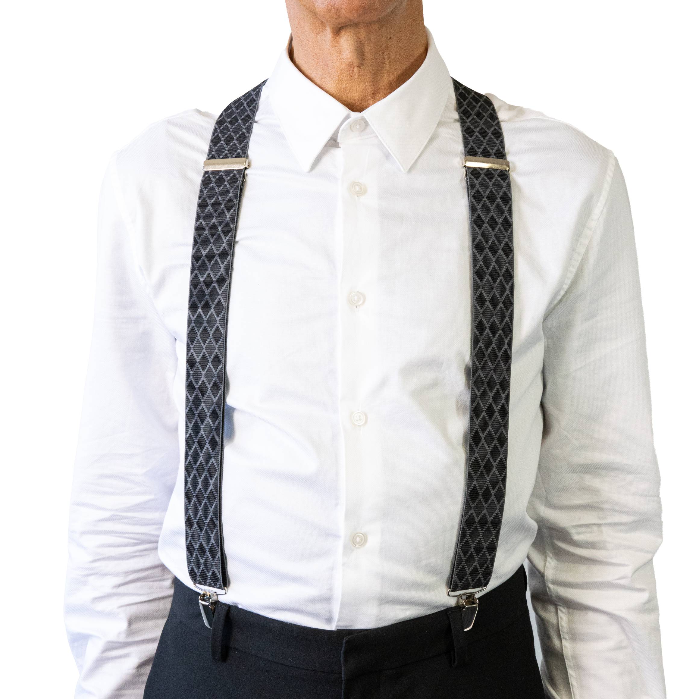 HARLEQUIN. Suspenders. Nickel Clips.