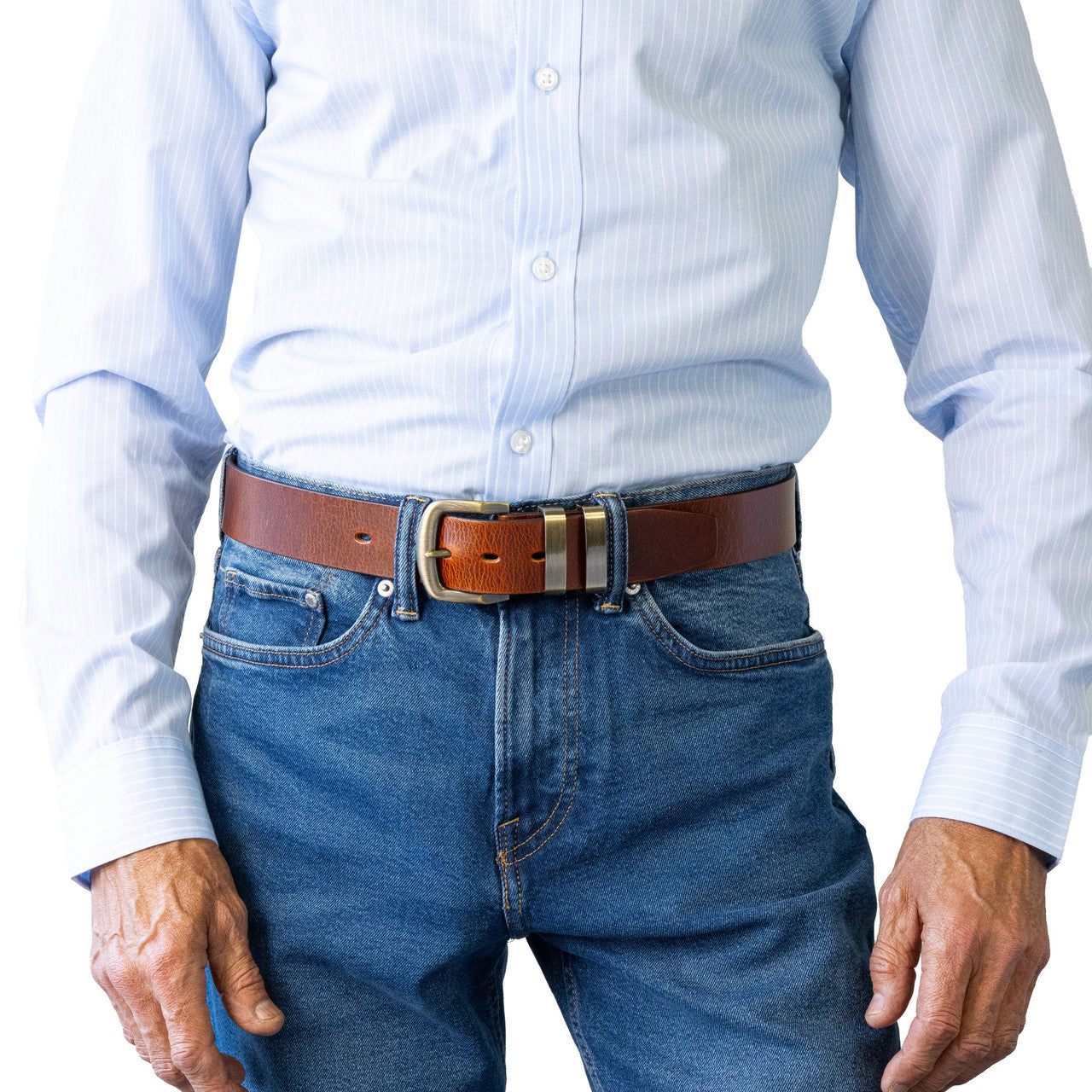 JACKAROO. Full Grain Natural Leather Belt. 38mm width.